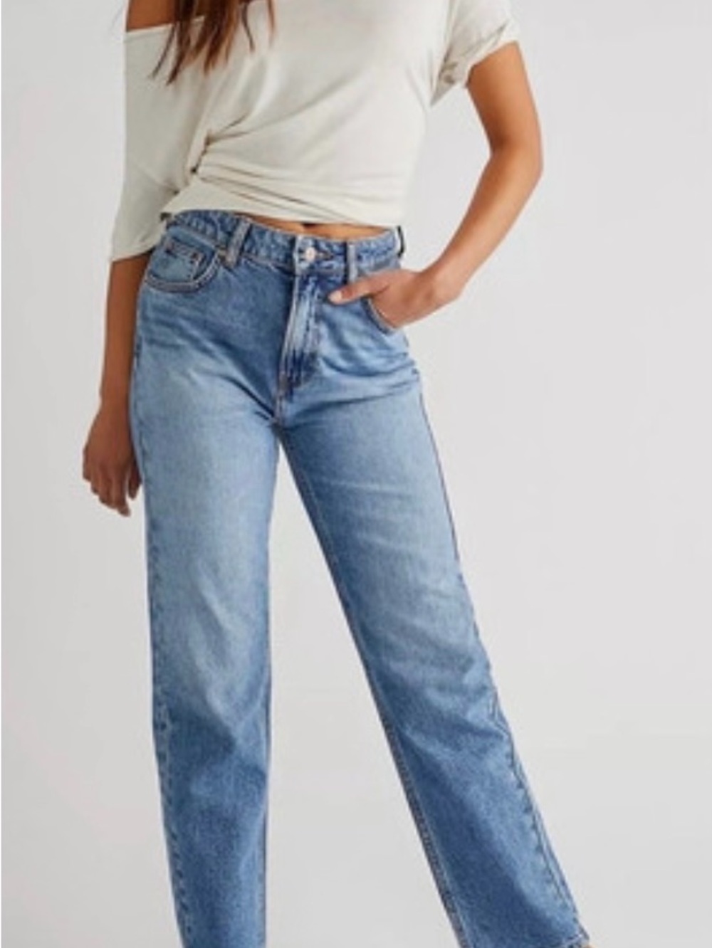 We The Free Medium Wash The Pacifica High-Rise Straight Leg Jeans - Size 29